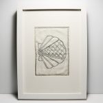 Quadro bordado Concha com Ponte